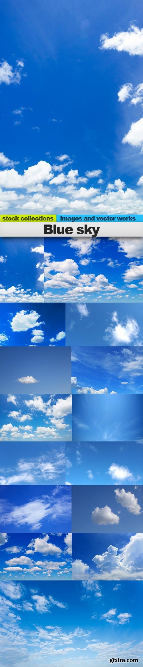 Blue sky, 15 x UHQ JPEG