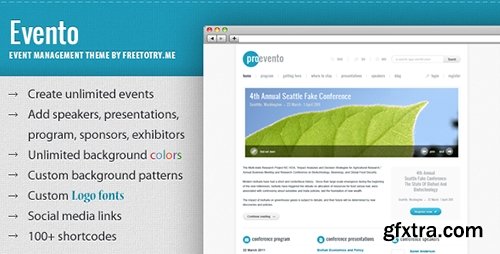 ThemeForest - Evento v1.9 - Event Management WordPress Theme - 488278