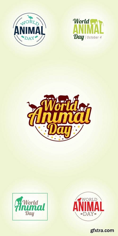 Vector illustration of World Animal Day