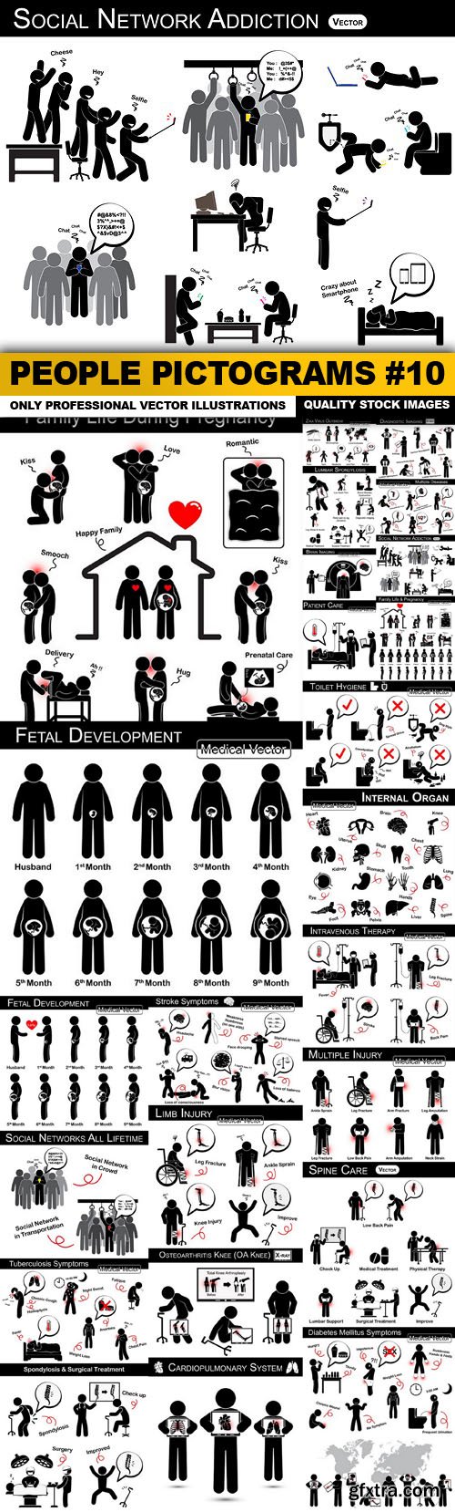 People Pictograms #10 - 25 Vector