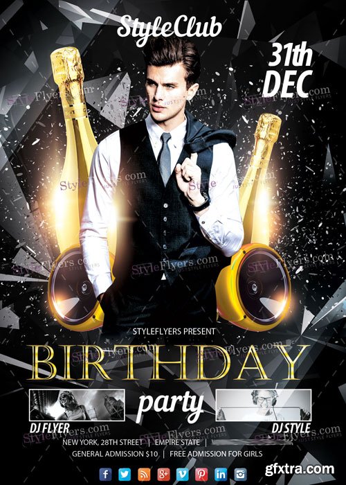 Birthday Party PSD Flyer Template