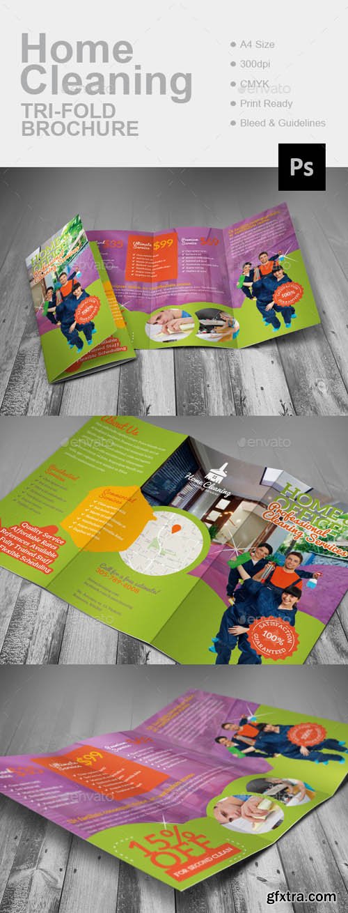 GR - Home Cleaning Tri-Fold Brochure 13576136