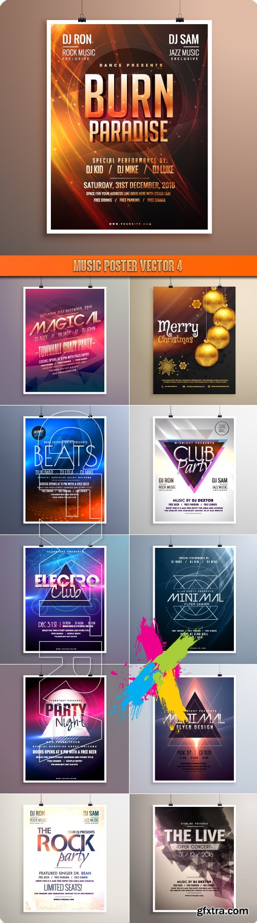 Music poster vector 4