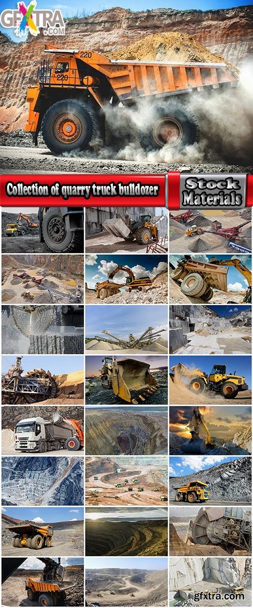 Collection of quarry truck bulldozer excavator mining machinery 25 HQ Jpeg