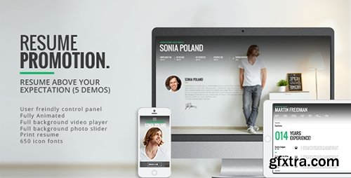 ThemeForest - Promotion v1.7 - Animated CV Resume Theme - 7709847