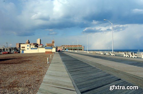 Boardwalk at the beach at Asbury Park in New Jersey - 7xUHQ JPEG