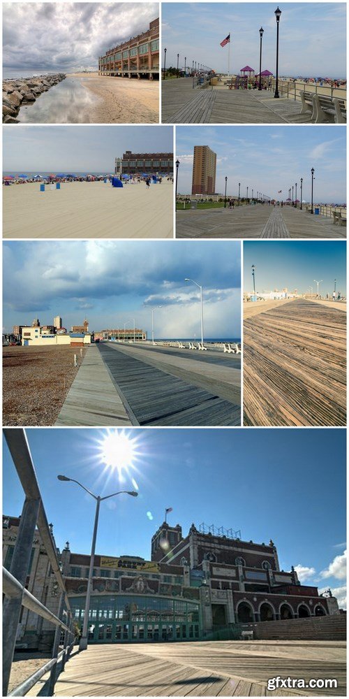 Boardwalk at the beach at Asbury Park in New Jersey - 7xUHQ JPEG