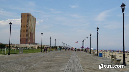 Boardwalk at the beach at Asbury Park in New Jersey - 7xUHQ JPEG