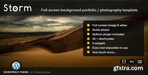 ThemeForest - Storm v1.4.1 - WordPress - Full Screen Background Theme - 2844663