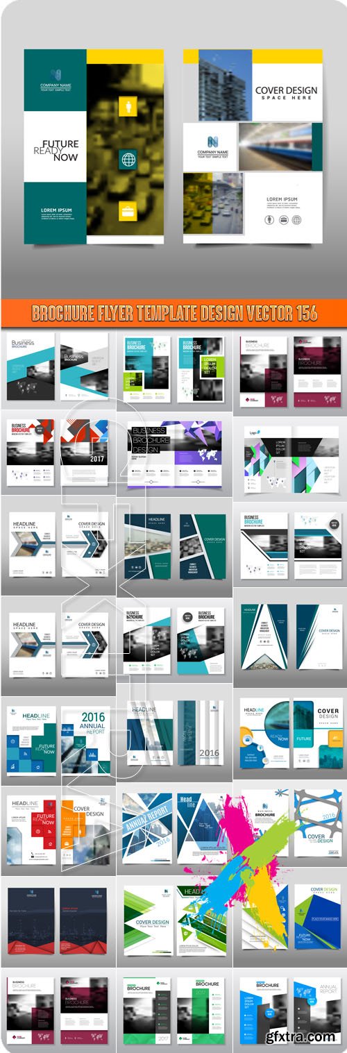 Brochure flyer template design vector 156