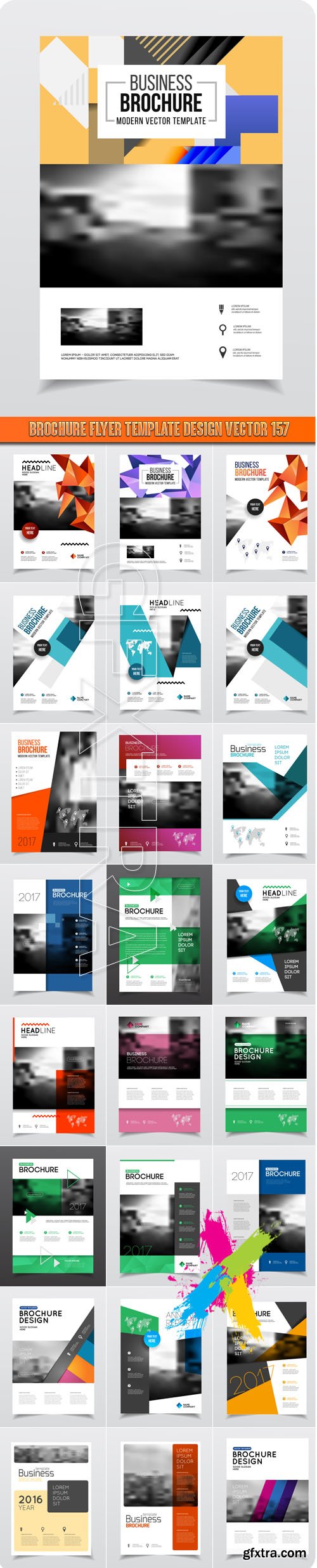 Brochure flyer template design vector 157