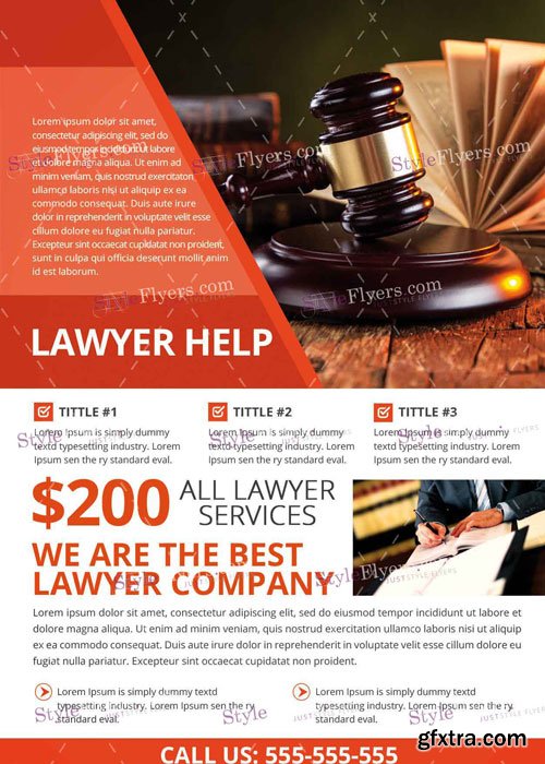 Lawyer Help PSD Flyer Template