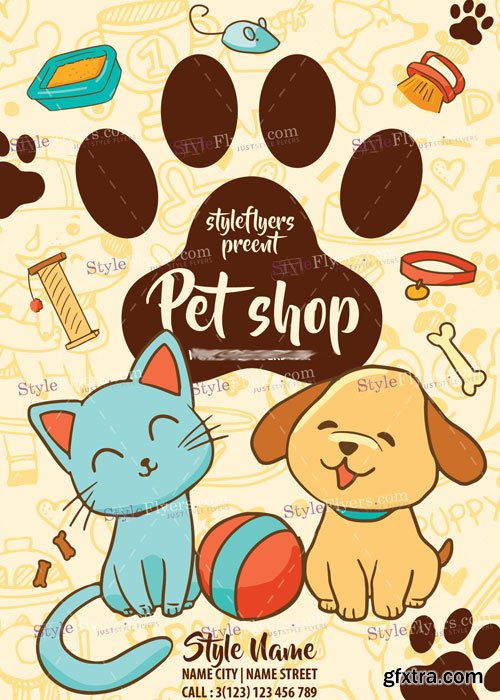 Pet Shop PSD Flyer Template