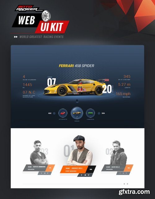 Moto Rangers web UI kit