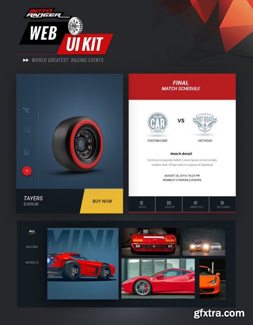 Moto Rangers web UI kit