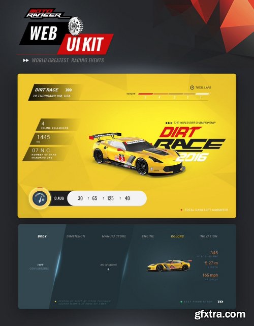 Moto Rangers web UI kit