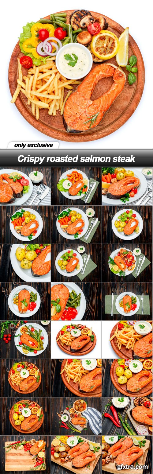 Crispy roasted salmon steak - 25 UHQ JPEG