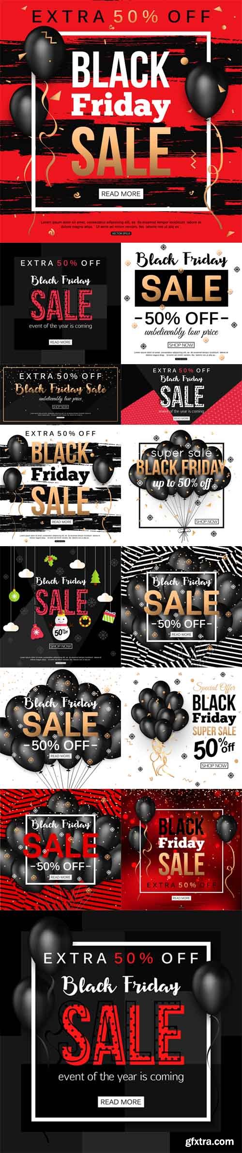 Vector Set - Black Friday Sale Banners