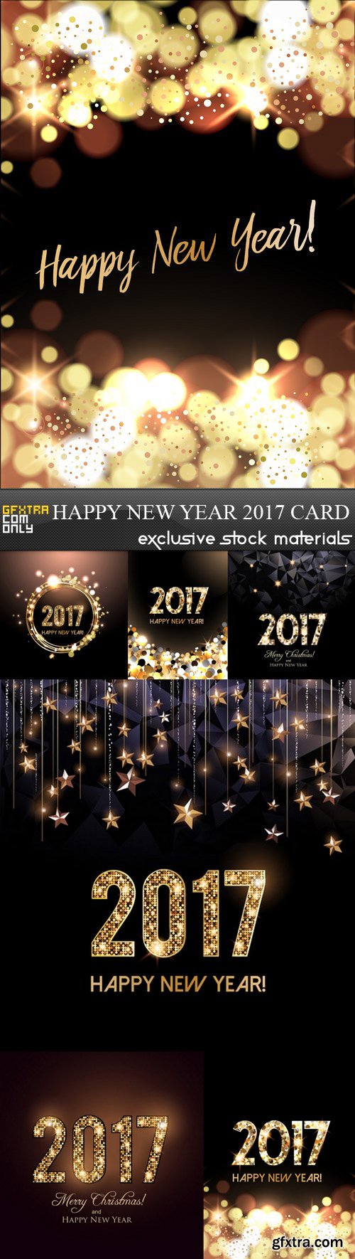 Happy New Year 2017 Card - 7 EPS