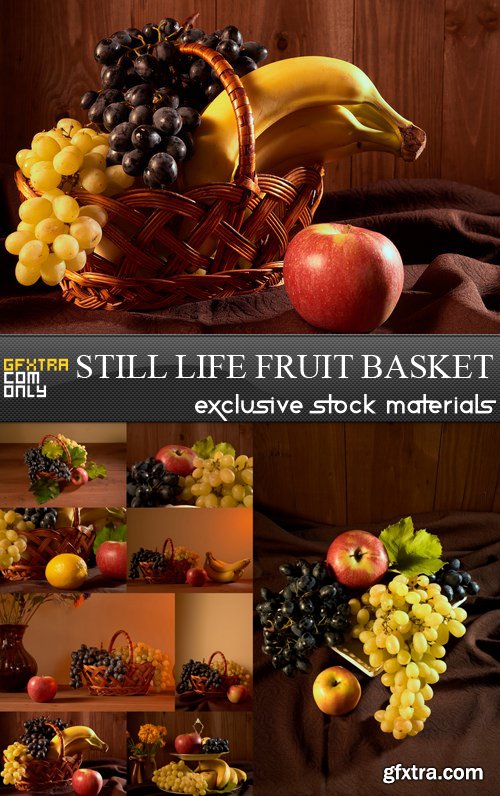 Still Life Fruit Basket - 9 UHQ JPEG