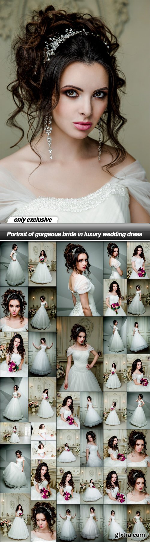 Portrait of gorgeous bride in luxury wedding dress - 41 UHQ JPEG