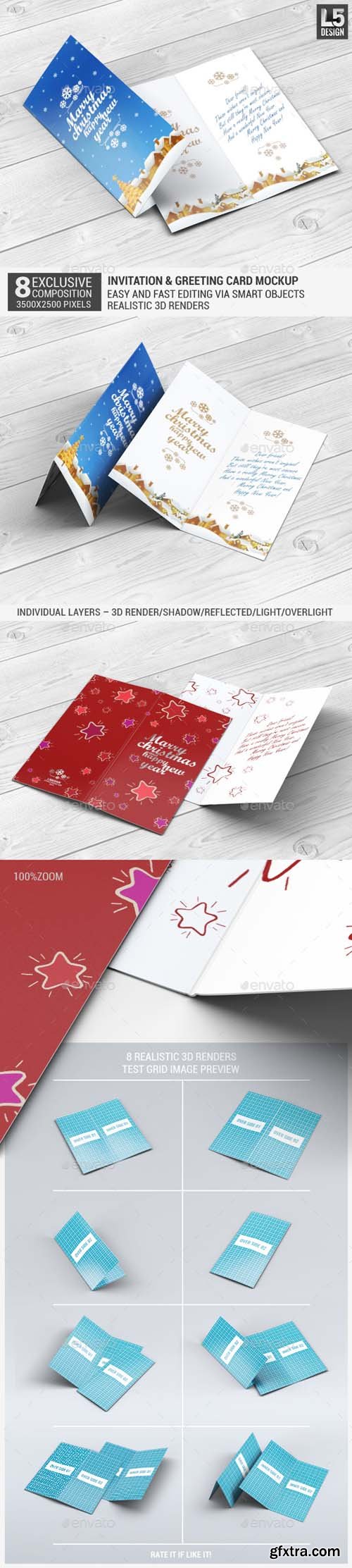 GR - Invitation & Greeting Card Mockup 13332858