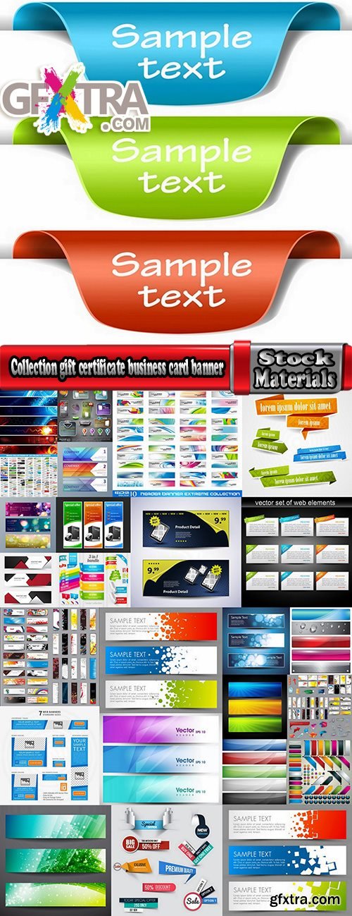 Collection gift certificate business card banner flyer calling card poster 14-25 EPS