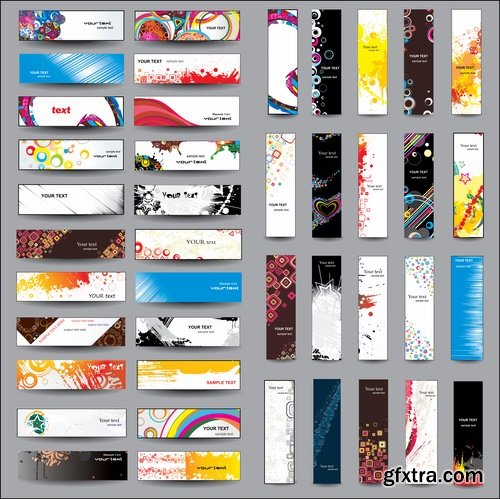 Collection gift certificate business card banner flyer calling card poster 14-25 EPS