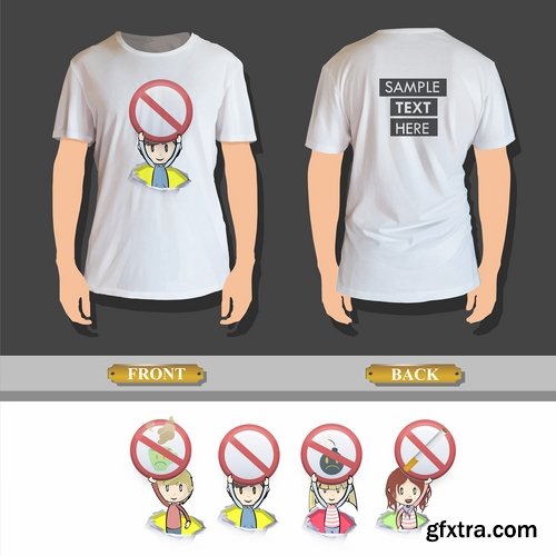 Collection image for clothes image for T-shirt template example stickers 25 EPS