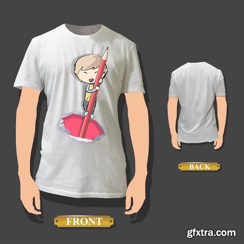 Collection image for clothes image for T-shirt template example stickers 25 EPS