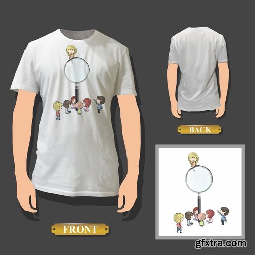 Collection image for clothes image for T-shirt template example stickers 25 EPS