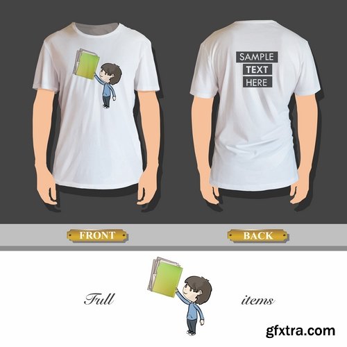 Collection image for clothes image for T-shirt template example stickers 25 EPS