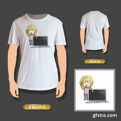 Collection image for clothes image for T-shirt template example stickers 25 EPS