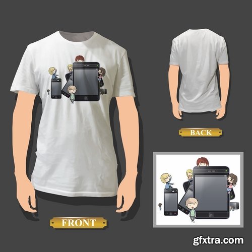 Collection image for clothes image for T-shirt template example stickers 25 EPS