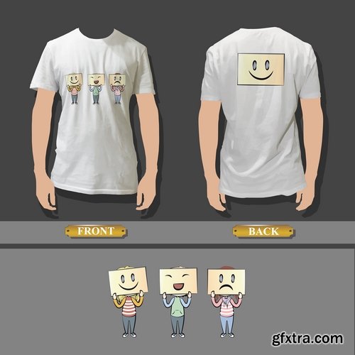 Collection image for clothes image for T-shirt template example stickers 25 EPS