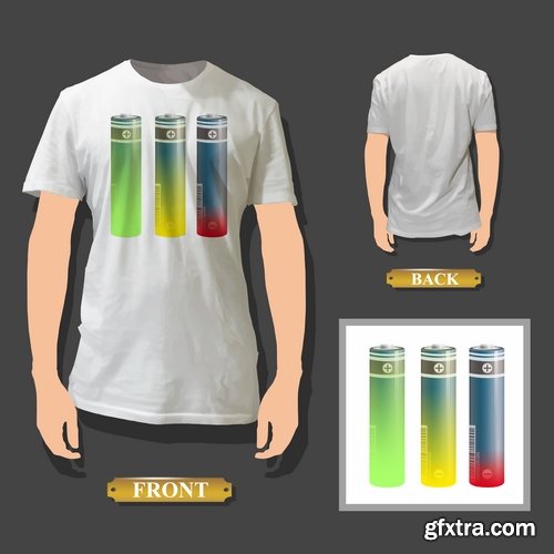 Collection image for clothes image for T-shirt template example stickers 25 EPS