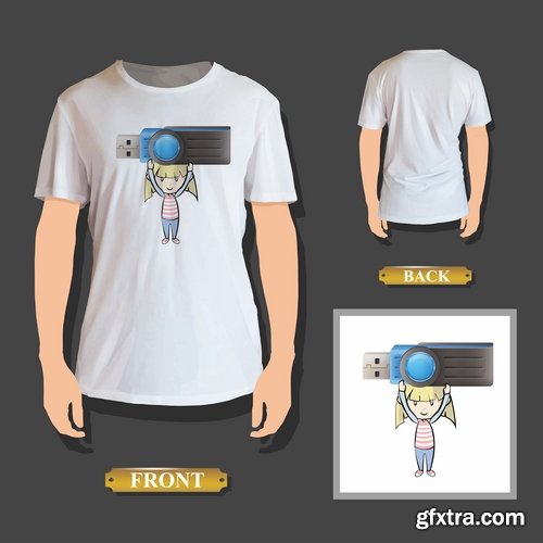 Collection image for clothes image for T-shirt template example stickers 25 EPS