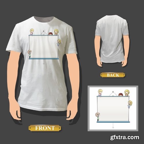 Collection image for clothes image for T-shirt template example stickers 25 EPS