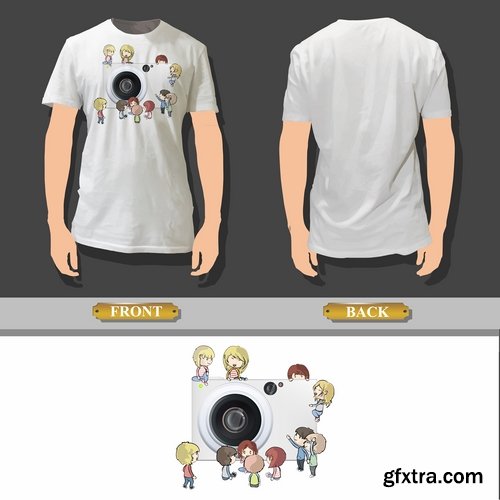 Collection image for clothes image for T-shirt template example stickers 25 EPS