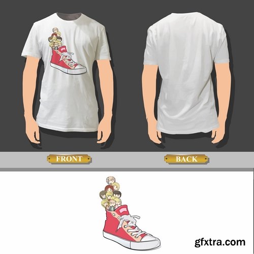 Collection image for clothes image for T-shirt template example stickers 25 EPS