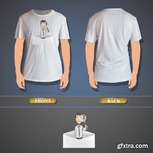 Collection image for clothes image for T-shirt template example stickers 25 EPS