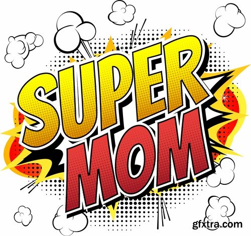 Collection mother child family love vector image 25 EPS