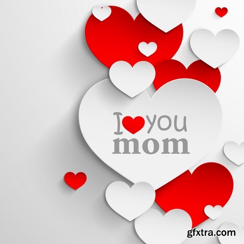 Collection mother child family love vector image 25 EPS