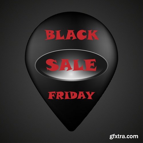 Collection sale sticker label sticker the cyber Black Friday trade in 25 EPS