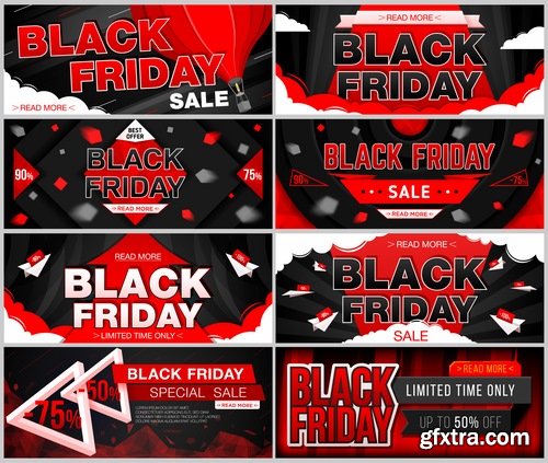 Collection sale sticker label sticker the cyber Black Friday trade in 25 EPS