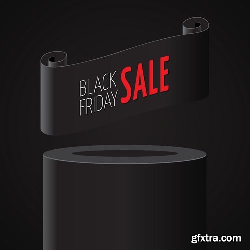 Collection sale sticker label sticker the cyber Black Friday trade in 25 EPS