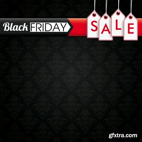 Collection sale sticker label sticker the cyber Black Friday trade in 25 EPS