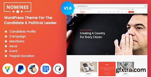 ThemeForest - Nominee v1.6 - Theme for Candidate Political Leader - 13913200