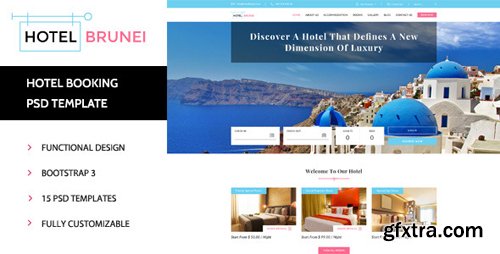 ThemeForest - Hotel Brunei - Hotel Booking PSD Template 11421837