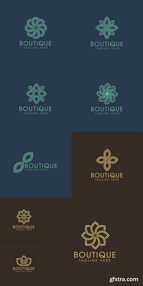 Flower Ornament Logo Luxury Design Vector